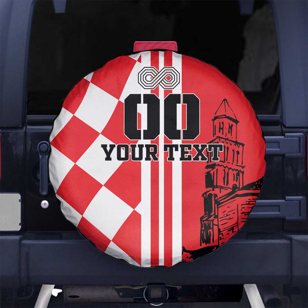 Custom Croatia Spare Tire Cover Checkerboard Hrvatska Simple Style - Wonder Print Shop