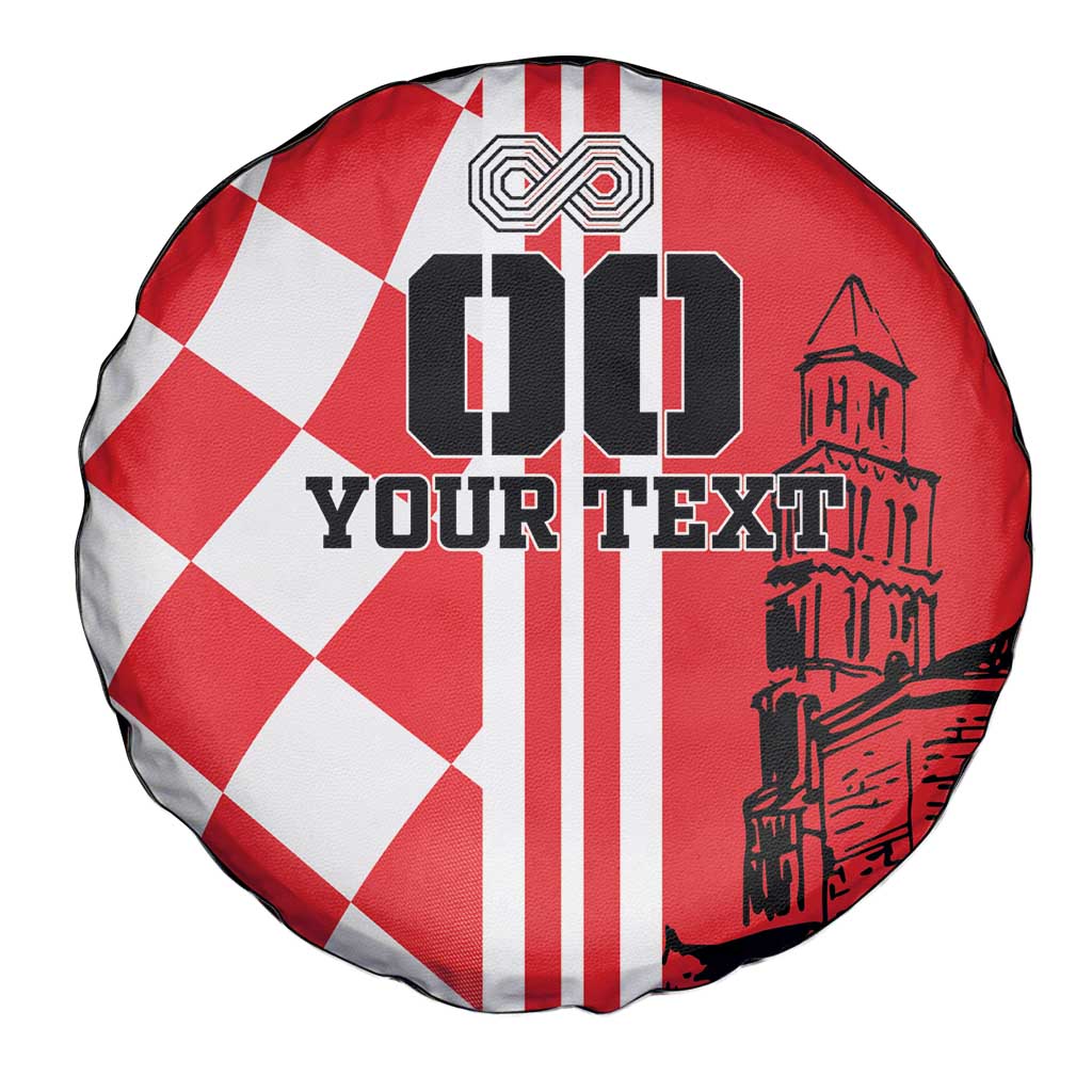 Custom Croatia Spare Tire Cover Checkerboard Hrvatska Simple Style - Wonder Print Shop