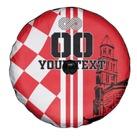 Custom Croatia Spare Tire Cover Checkerboard Hrvatska Simple Style - Wonder Print Shop