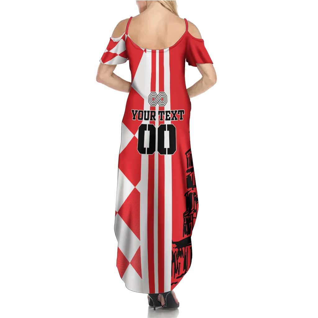 Custom Croatia Summer Maxi Dress Checkerboard Hrvatska Simple Style - Wonder Print Shop