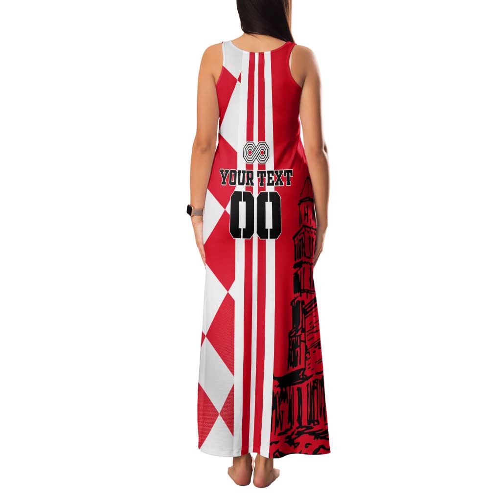 Custom Croatia Tank Maxi Dress Checkerboard Hrvatska Simple Style - Wonder Print Shop