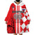 Custom Croatia Wearable Blanket Hoodie Checkerboard Hrvatska Simple Style - Wonder Print Shop