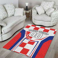 Custom Croatia Checkerboard Area Rug Simple Style - Wonder Print Shop