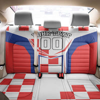 Custom Croatia Checkerboard Back Car Seat Cover Simple Style - Wonder Print Shop