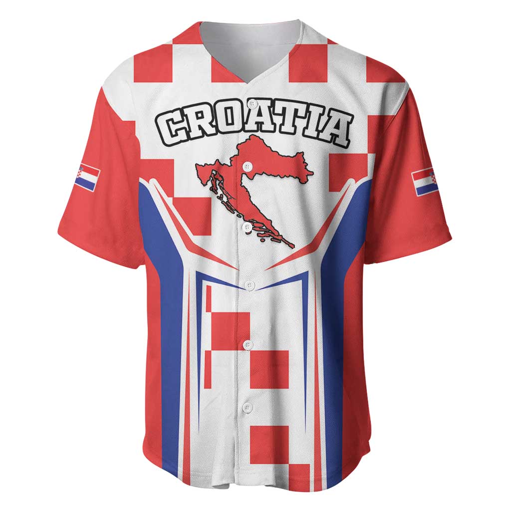Custom Croatia Checkerboard Baseball Jersey Simple Style - Wonder Print Shop
