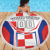 Custom Croatia Checkerboard Beach Blanket Simple Style - Wonder Print Shop