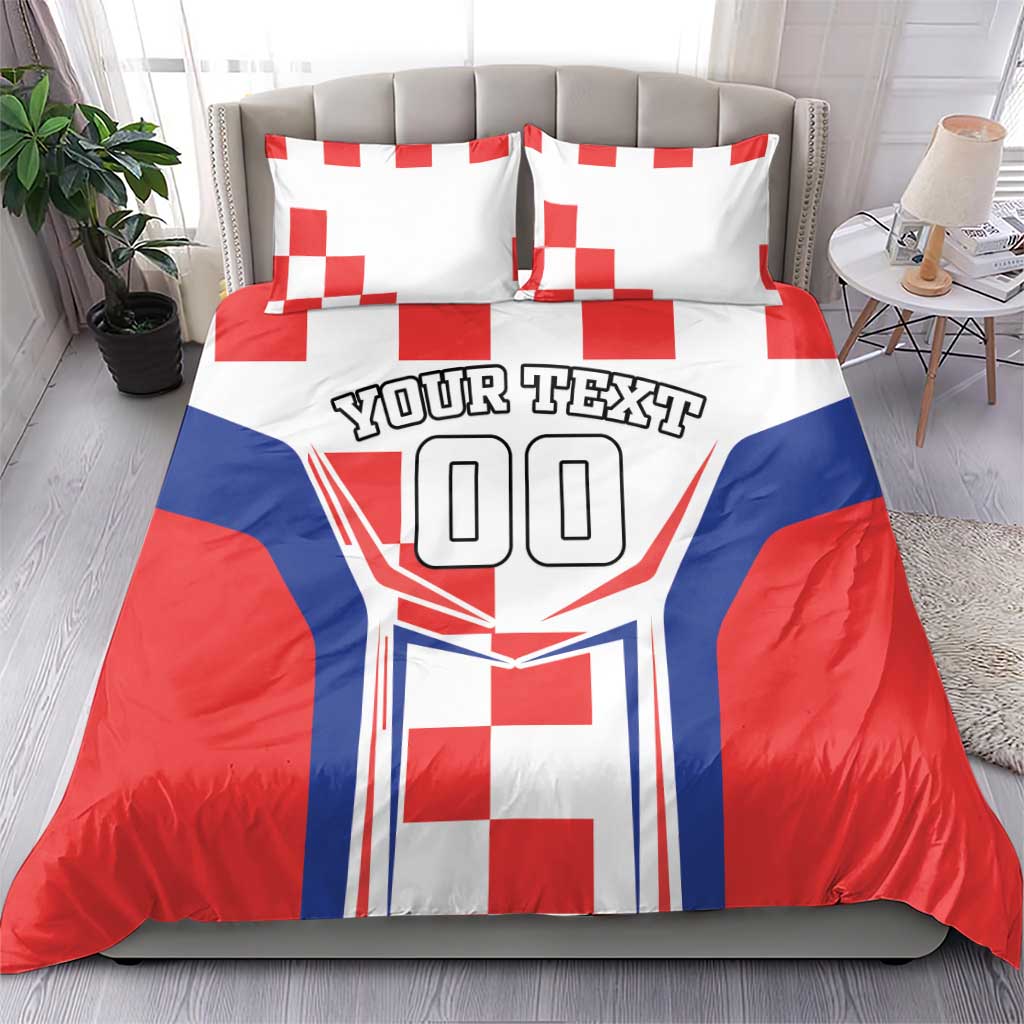 Custom Croatia Checkerboard Bedding Set Simple Style - Wonder Print Shop