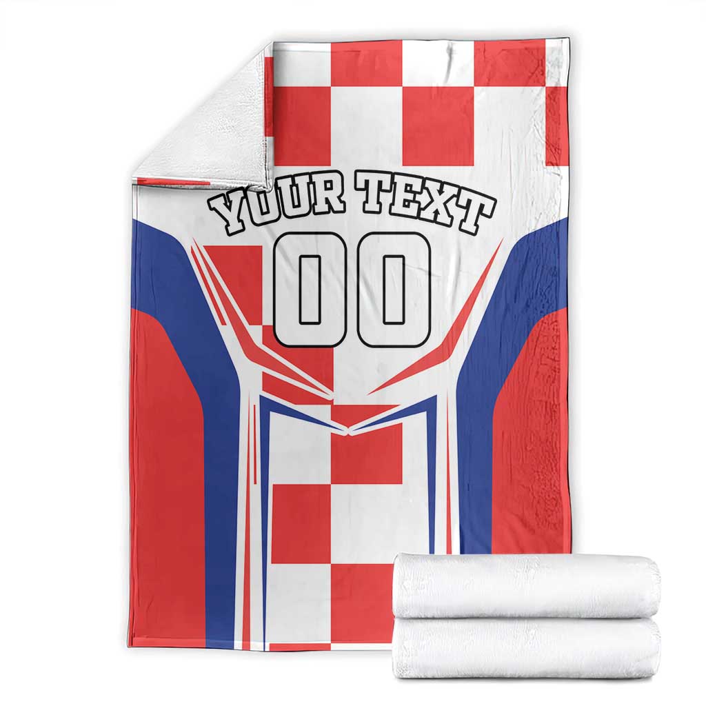 Custom Croatia Checkerboard Blanket Simple Style