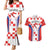 Custom Croatia Checkerboard Couples Matching Mermaid Dress and Hawaiian Shirt Simple Style - Wonder Print Shop