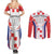 Custom Croatia Checkerboard Couples Matching Summer Maxi Dress and Long Sleeve Button Shirt Simple Style - Wonder Print Shop