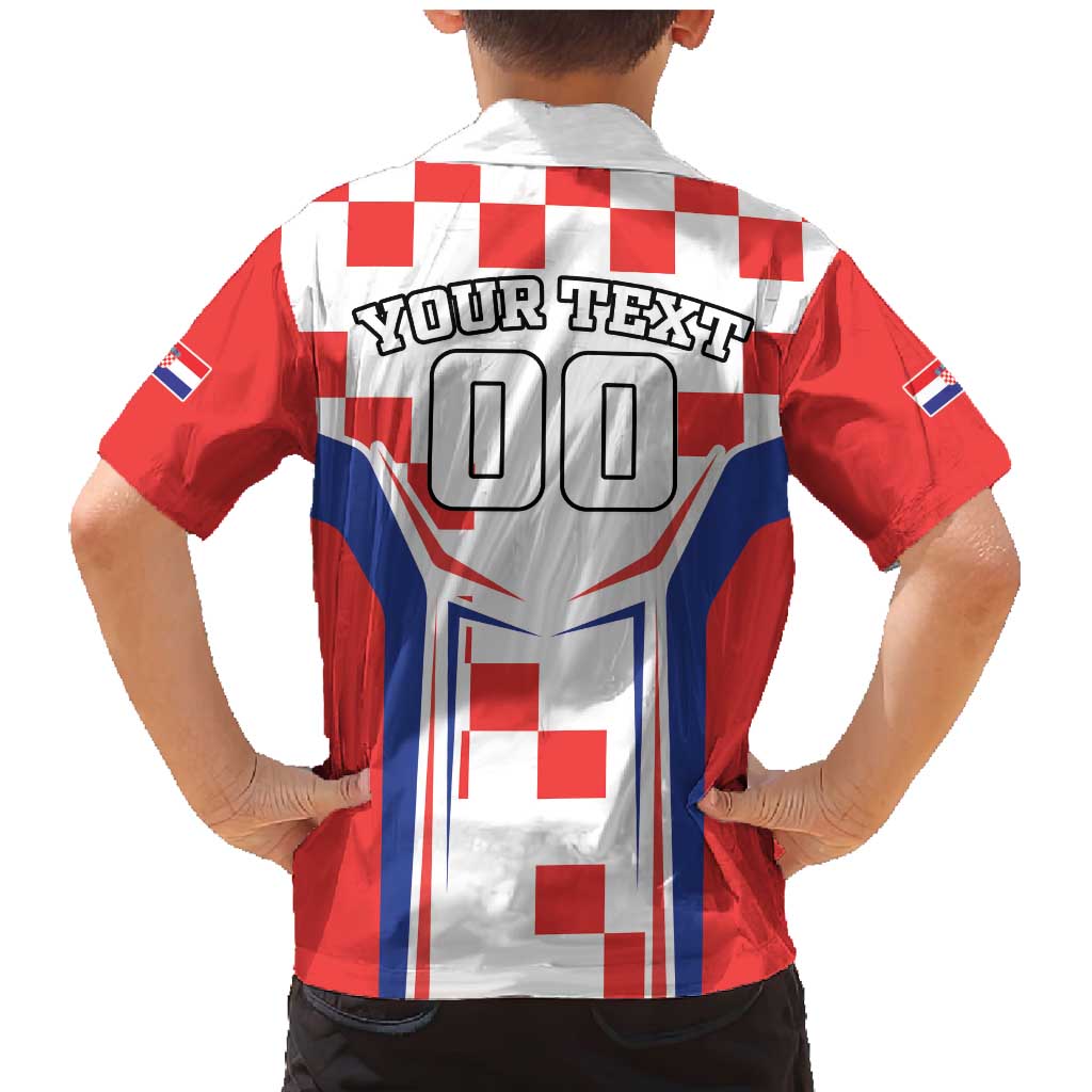 Custom Croatia Checkerboard Family Matching Mermaid Dress and Hawaiian Shirt Simple Style - Wonder Print Shop