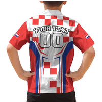 Custom Croatia Checkerboard Family Matching Mermaid Dress and Hawaiian Shirt Simple Style - Wonder Print Shop