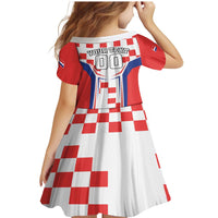 Custom Croatia Checkerboard Family Matching Mermaid Dress and Hawaiian Shirt Simple Style - Wonder Print Shop