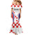 Custom Croatia Checkerboard Family Matching Mermaid Dress and Hawaiian Shirt Simple Style - Wonder Print Shop