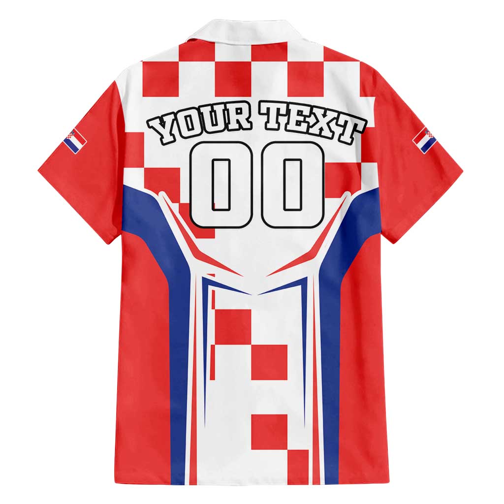 Custom Croatia Checkerboard Family Matching Off Shoulder Maxi Dress and Hawaiian Shirt Simple Style - Wonder Print Shop