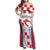 Custom Croatia Checkerboard Family Matching Off Shoulder Maxi Dress and Hawaiian Shirt Simple Style - Wonder Print Shop
