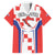 Custom Croatia Checkerboard Family Matching Off Shoulder Short Dress and Hawaiian Shirt Simple Style - Wonder Print Shop