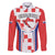 Custom Croatia Checkerboard Family Matching Off Shoulder Short Dress and Hawaiian Shirt Simple Style - Wonder Print Shop