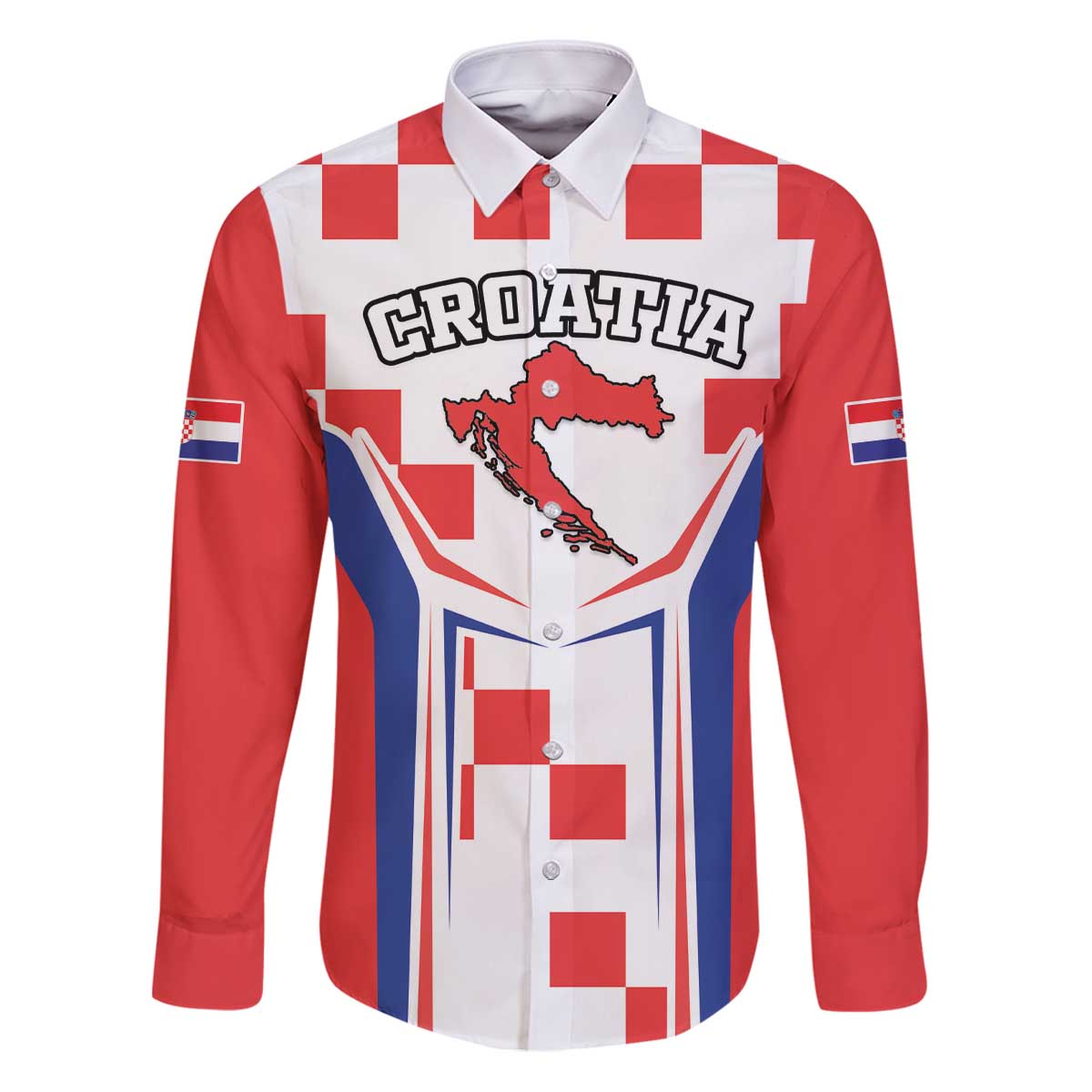 Custom Croatia Checkerboard Family Matching Puletasi and Hawaiian Shirt Simple Style - Wonder Print Shop