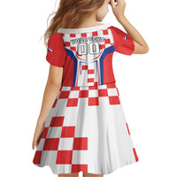 Custom Croatia Checkerboard Family Matching Tank Maxi Dress and Hawaiian Shirt Simple Style - Wonder Print Shop