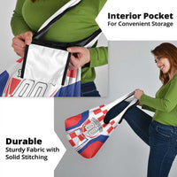 Custom Croatia Checkerboard Grocery Bag Simple Style