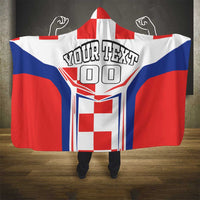 Custom Croatia Checkerboard Hooded Blanket Simple Style