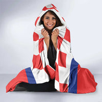 Custom Croatia Checkerboard Hooded Blanket Simple Style