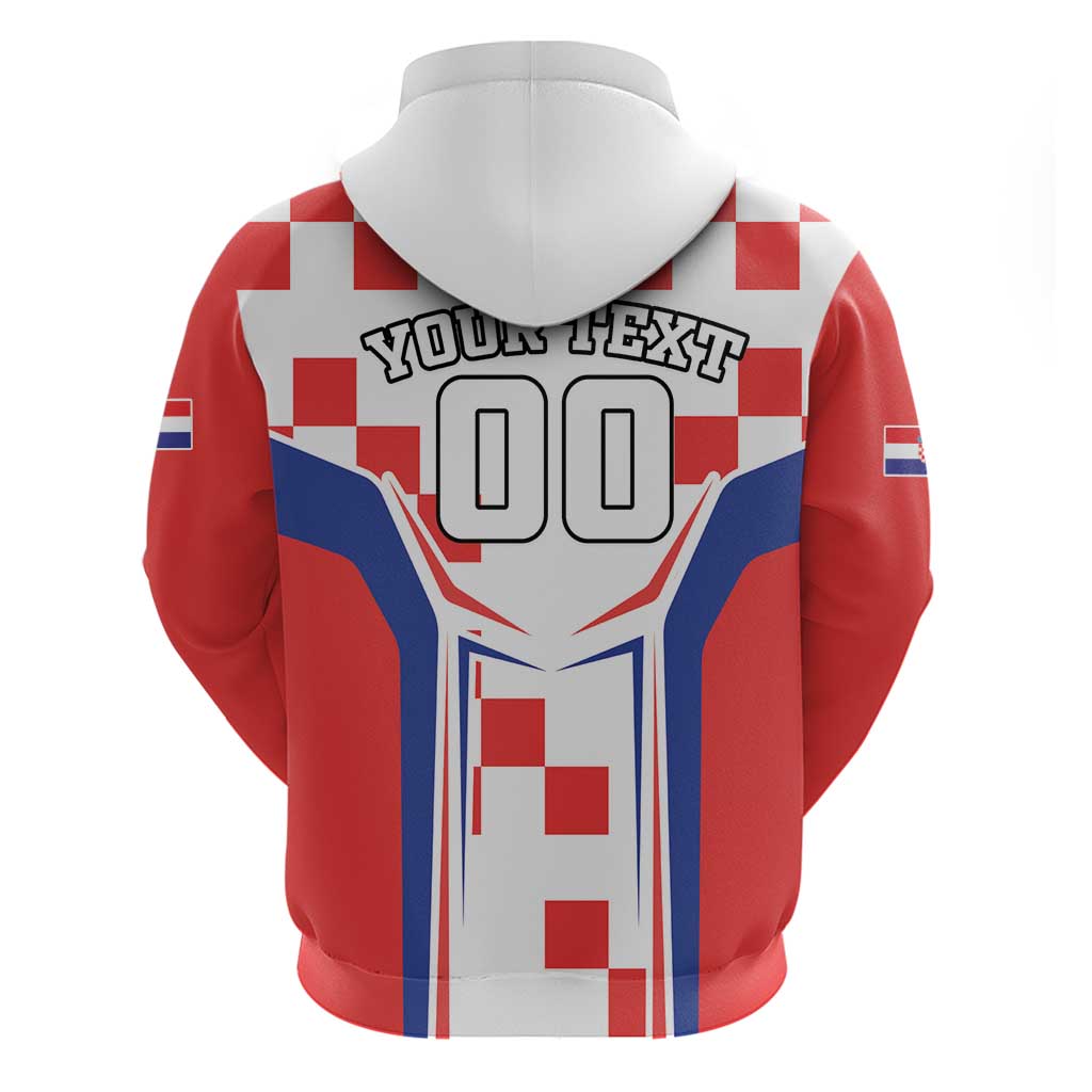 Custom Croatia Checkerboard Hoodie Simple Style - Wonder Print Shop