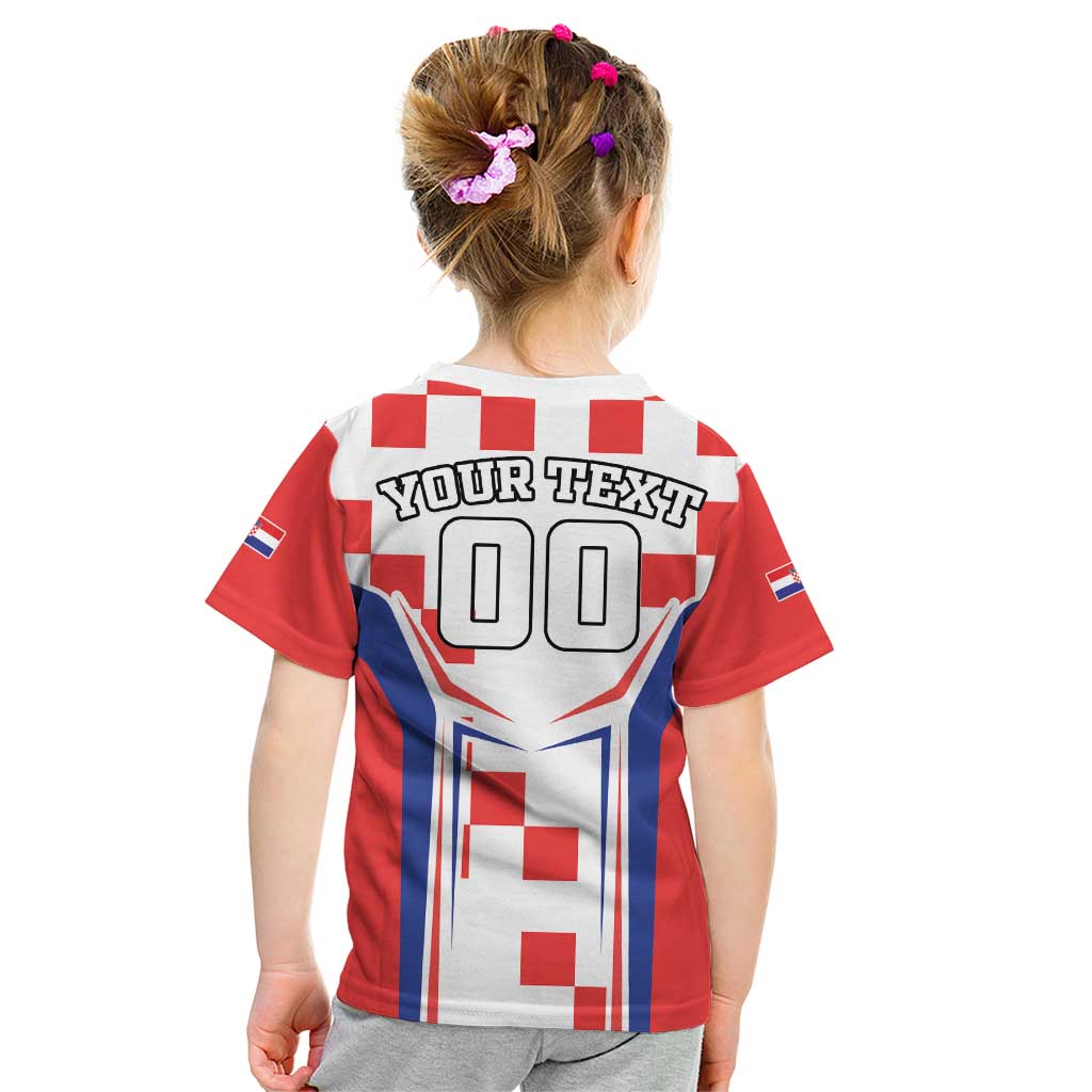 Custom Croatia Checkerboard Kid T Shirt Simple Style - Wonder Print Shop