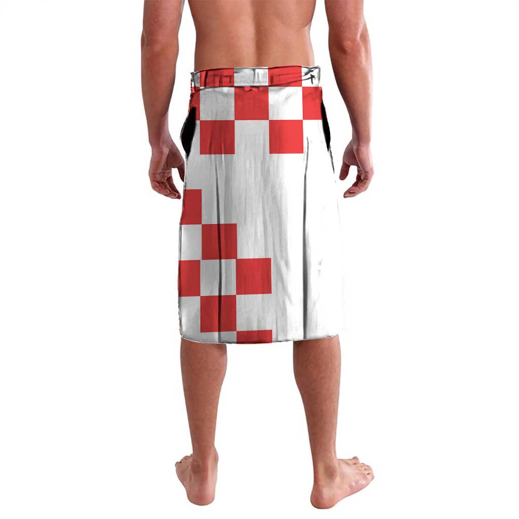 Custom Croatia Checkerboard Lavalava Simple Style - Wonder Print Shop