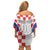 Custom Croatia Checkerboard Off Shoulder Short Dress Simple Style - Wonder Print Shop