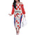 Custom Croatia Checkerboard Off The Shoulder Long Sleeve Dress Simple Style - Wonder Print Shop