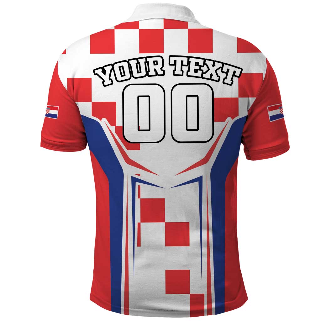 Custom Croatia Checkerboard Polo Shirt Simple Style - Wonder Print Shop