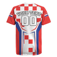 Custom Croatia Checkerboard Rugby Jersey Simple Style - Wonder Print Shop