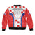 Custom Croatia Checkerboard Sleeve Zip Bomber Jacket Simple Style - Wonder Print Shop