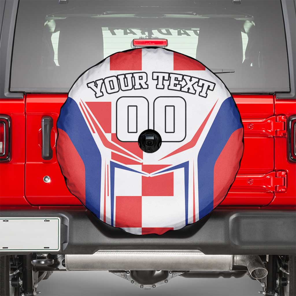Custom Croatia Checkerboard Spare Tire Cover Simple Style - Wonder Print Shop