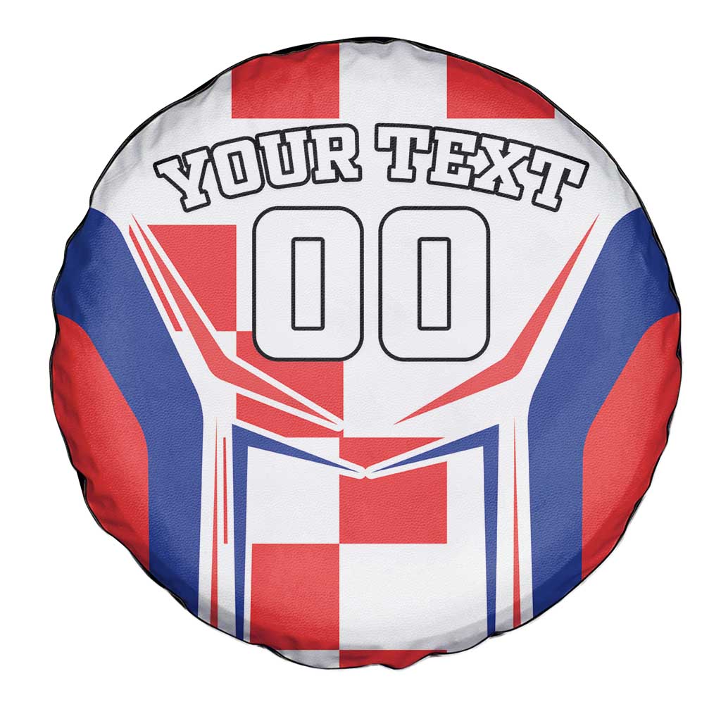 Custom Croatia Checkerboard Spare Tire Cover Simple Style - Wonder Print Shop