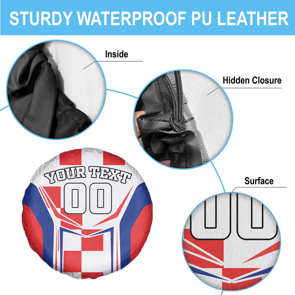 Custom Croatia Checkerboard Spare Tire Cover Simple Style - Wonder Print Shop