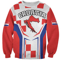 Custom Croatia Checkerboard Sweatshirt Simple Style - Wonder Print Shop