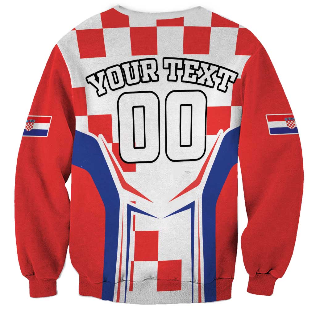 Custom Croatia Checkerboard Sweatshirt Simple Style - Wonder Print Shop