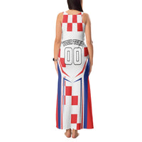Custom Croatia Checkerboard Tank Maxi Dress Simple Style - Wonder Print Shop