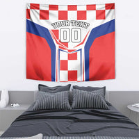 Custom Croatia Checkerboard Tapestry Simple Style - Wonder Print Shop