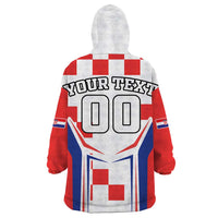 Custom Croatia Checkerboard Wearable Blanket Hoodie Simple Style - Wonder Print Shop