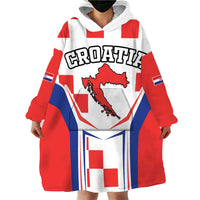 Custom Croatia Checkerboard Wearable Blanket Hoodie Simple Style - Wonder Print Shop