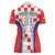 Custom Croatia Checkerboard Women Polo Shirt Simple Style - Wonder Print Shop