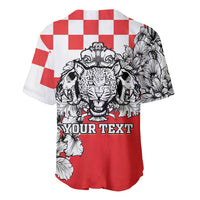 Personalized Croatia Leopard Heads Baseball Jersey With Iris - Wonder Print Shop