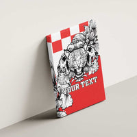 Personalized Croatia Leopard Heads Canvas Wall Art With Iris - Wonder Print Shop