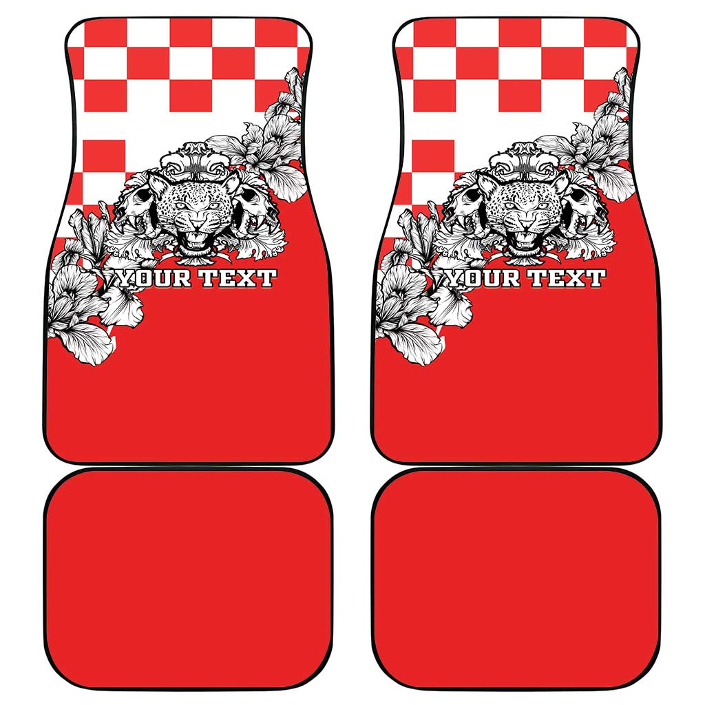 Personalized Croatia Leopard Heads Car Mats With Iris - Wonder Print Shop