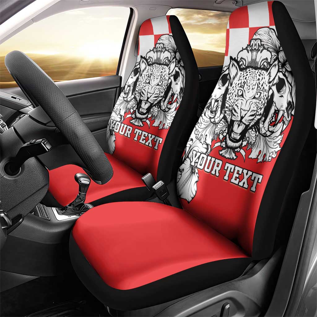 Personalized Croatia Leopard Heads Car Seat Cover With Iris - Wonder Print Shop