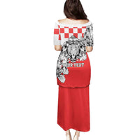 Personalized Croatia Leopard Heads Family Matching Puletasi and Hawaiian Shirt With Iris - Wonder Print Shop